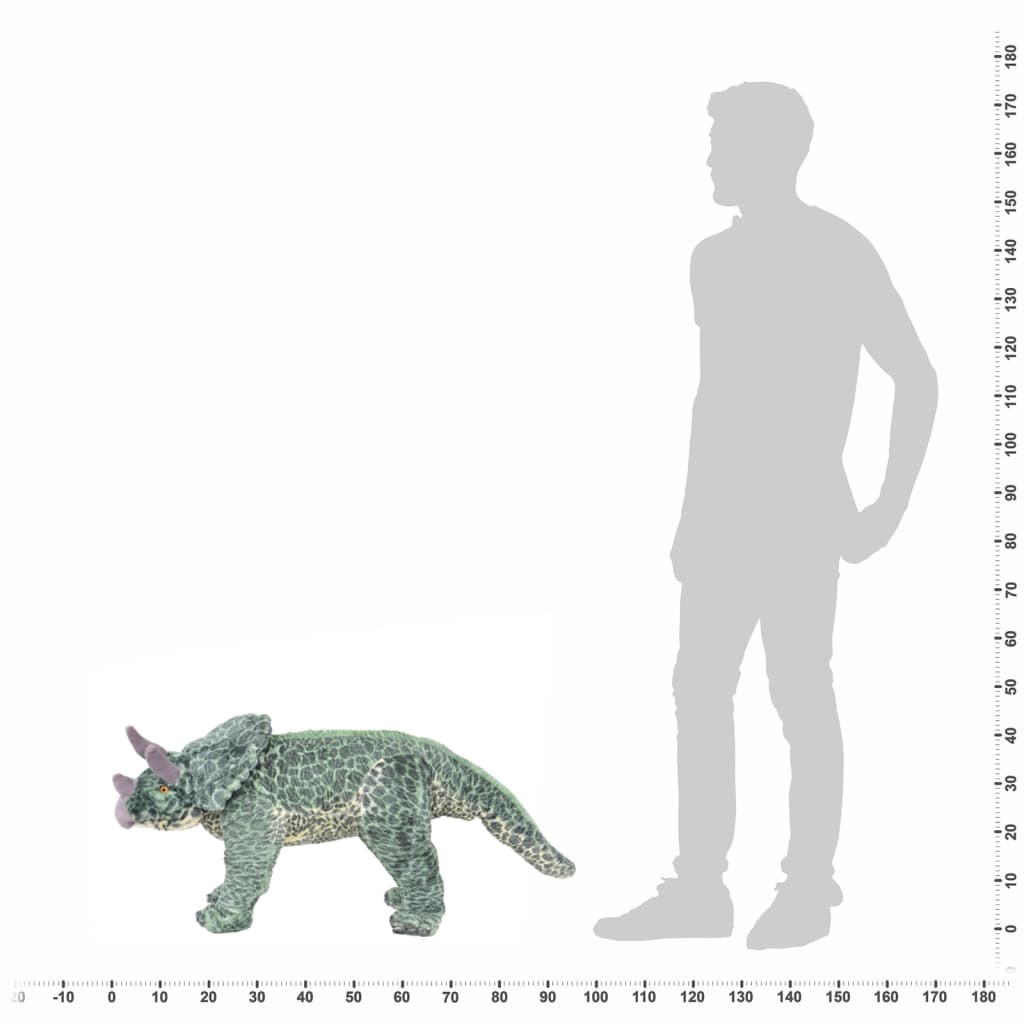 Standing Plush Toy Triceratops Dinosaur Green Xxl