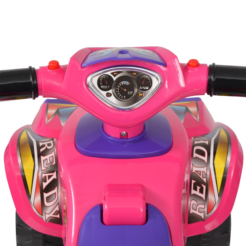 Children's Ride-On Atv With Sound And Light Pink And Purple