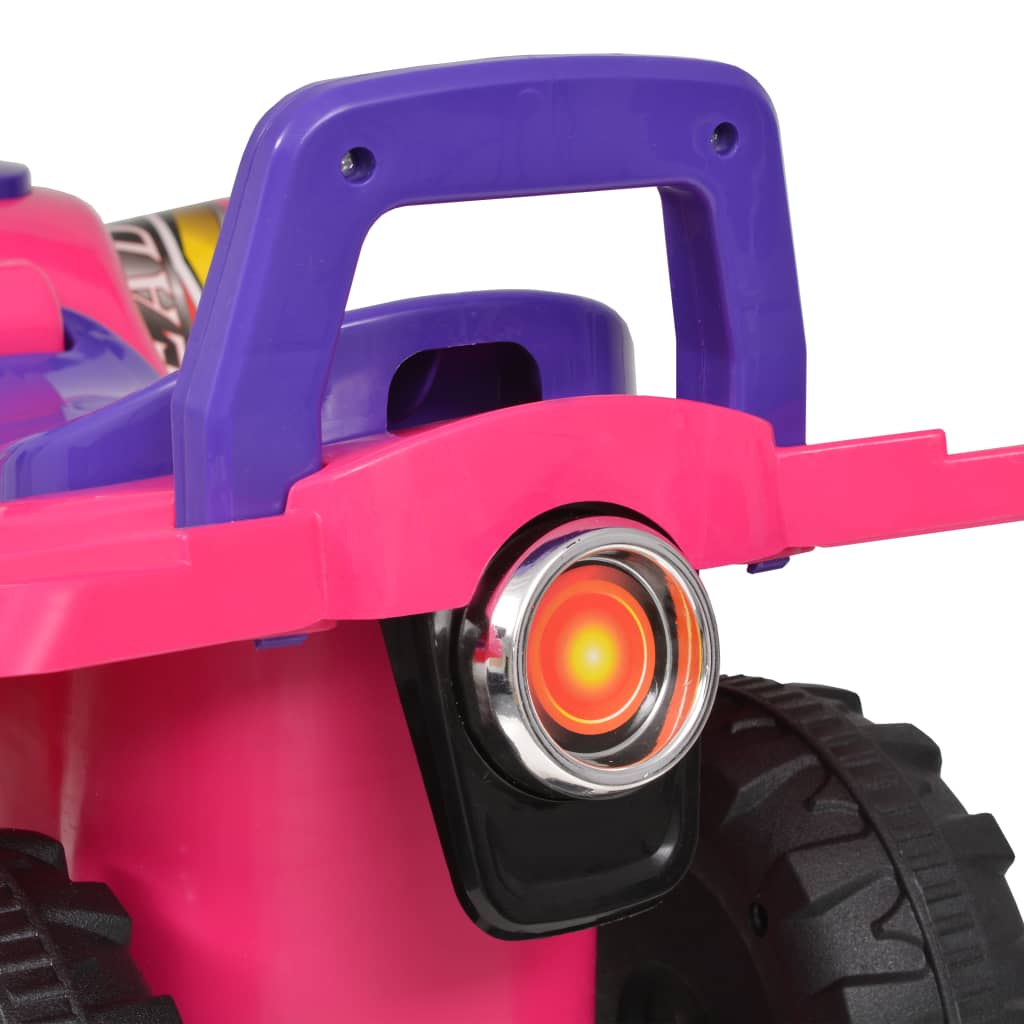 Children's Ride-On Atv With Sound And Light Pink And Purple