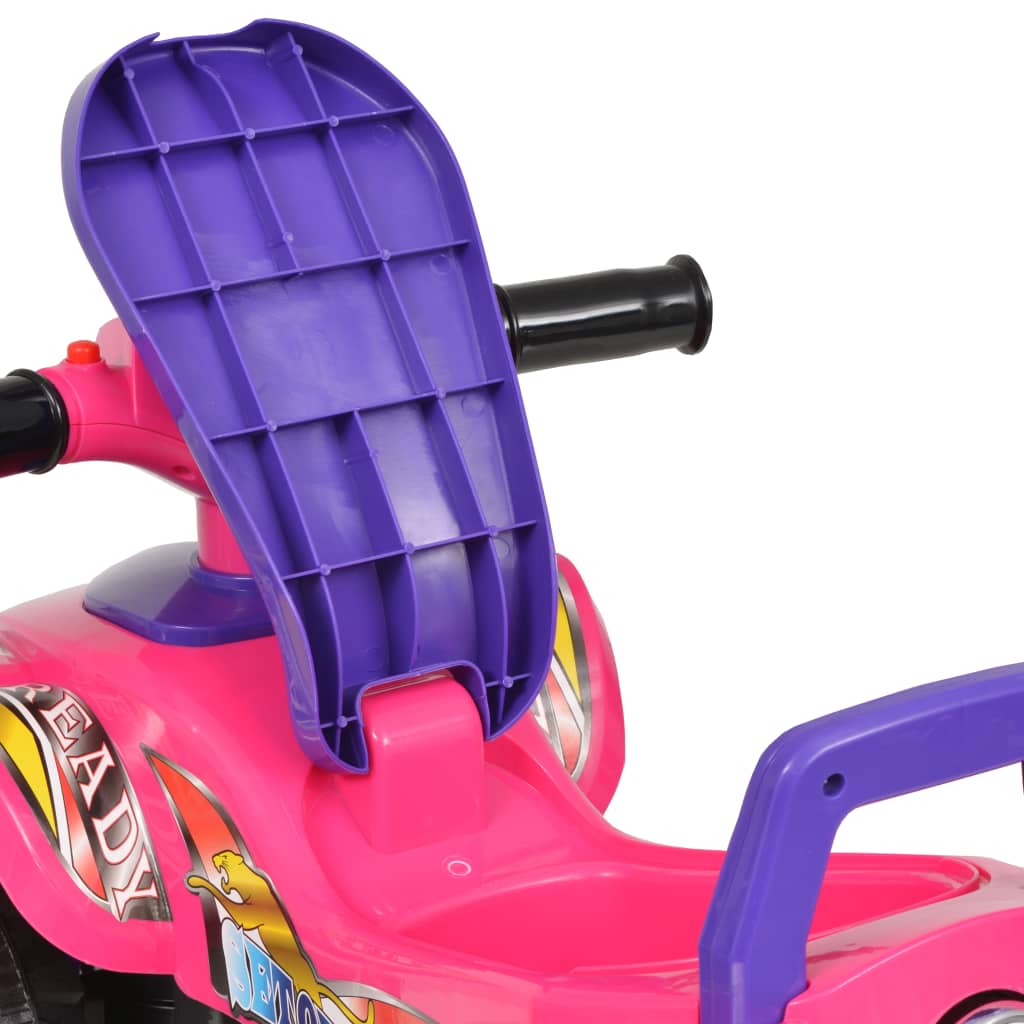 Children's Ride-On Atv With Sound And Light Pink And Purple