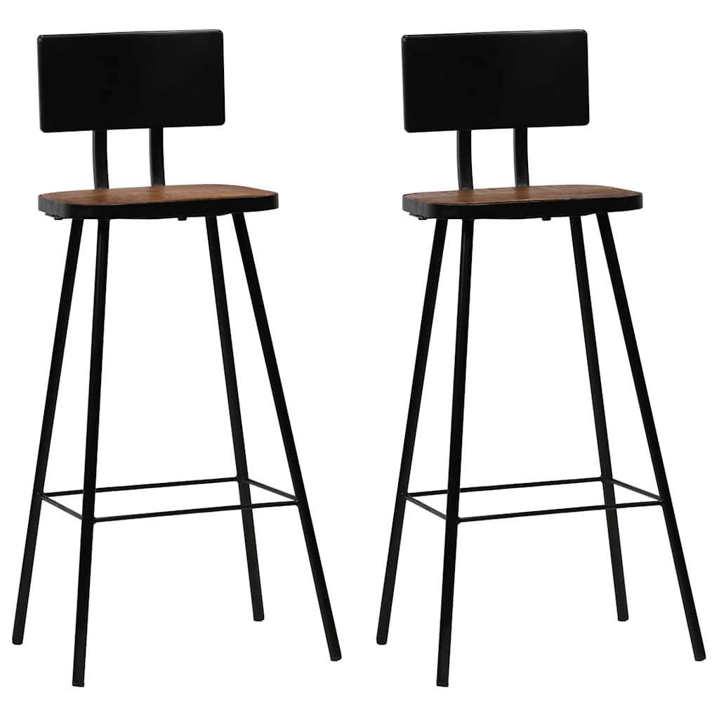 Bar Chairs 2 Pcs Solid Reclaimed Wood