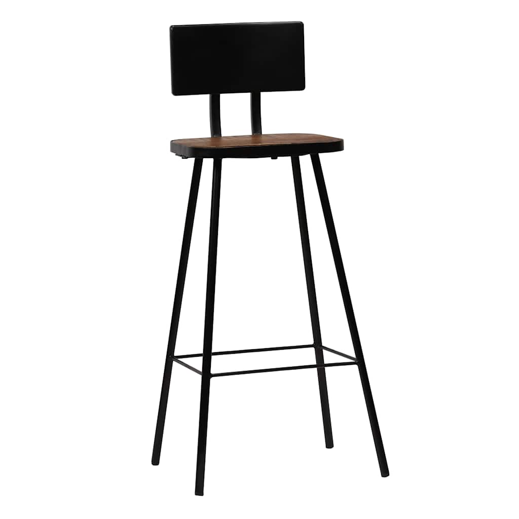 Bar Chairs 2 Pcs Solid Reclaimed Wood