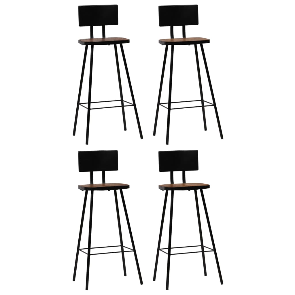 Bar Chairs 2 Pcs Solid Reclaimed Wood