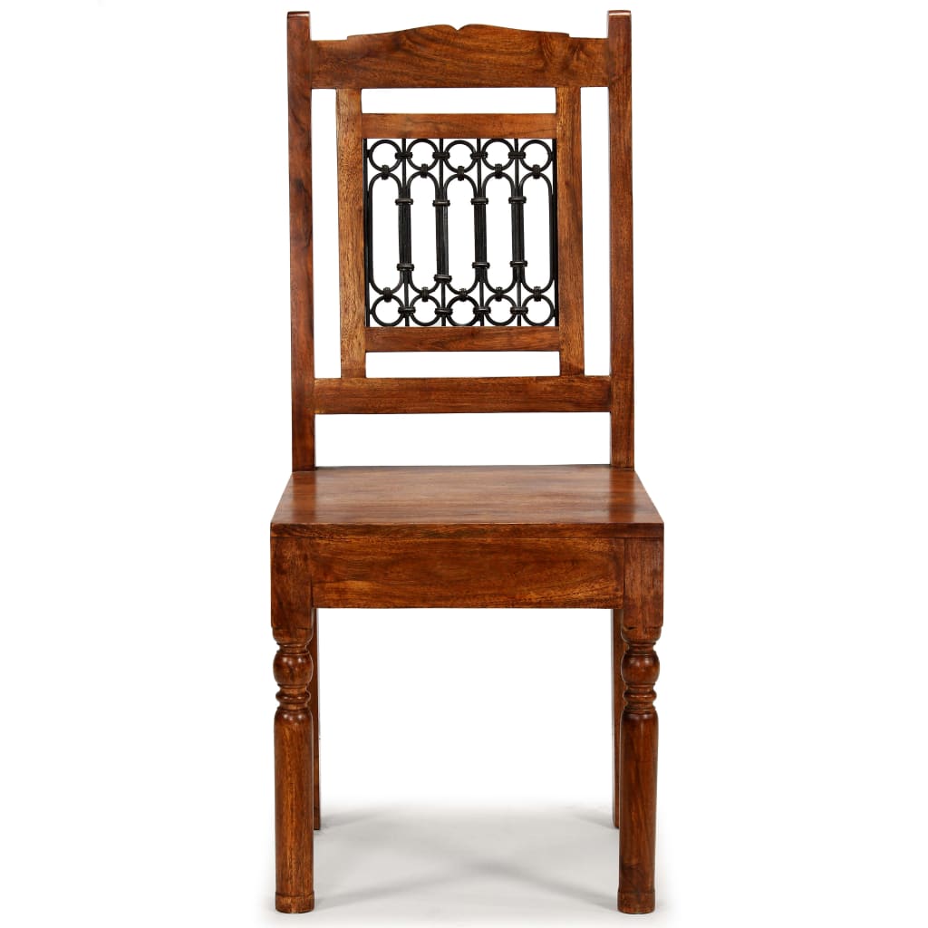 Dining Chairs 2 Pcs Solid Wood With Honey-Coloured Finish Classic
