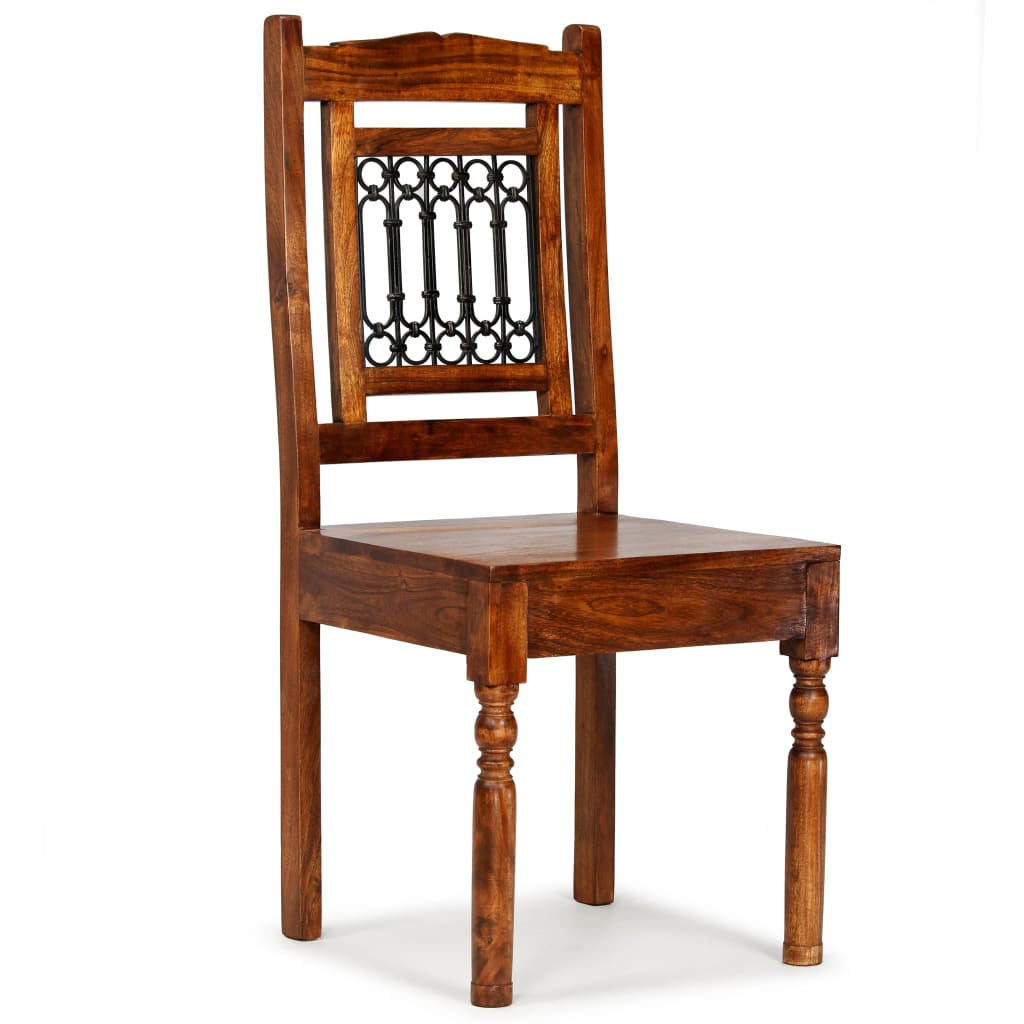 Dining Chairs 2 Pcs Solid Wood With Honey-Coloured Finish Classic