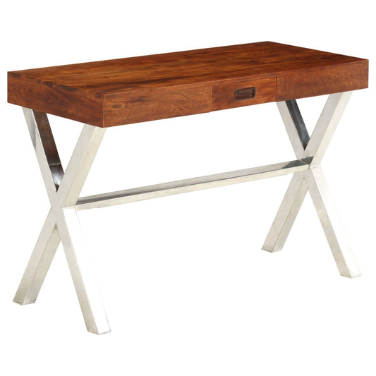 Desk Solid Acacia Wood Honey Finish 110X50X76 Cm