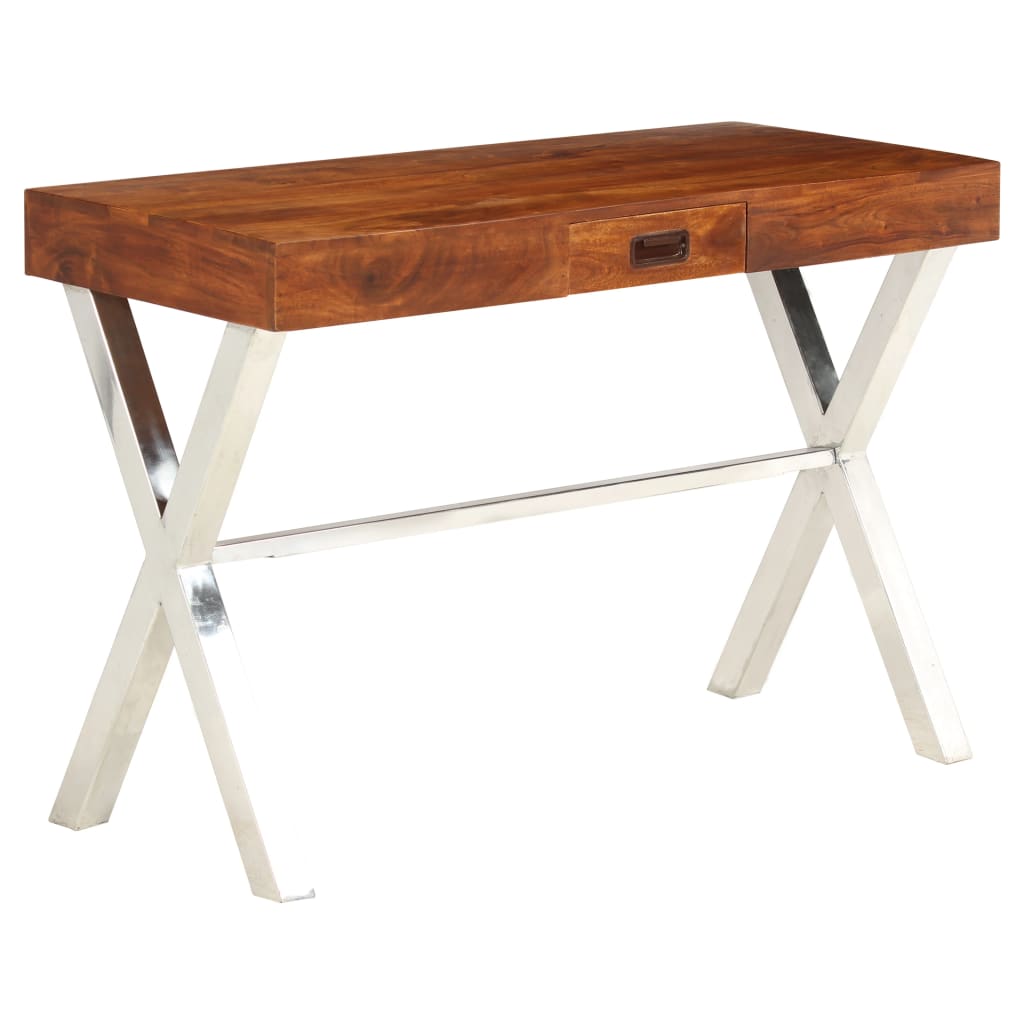Desk Solid Acacia Wood Honey Finish 110X50X76 Cm