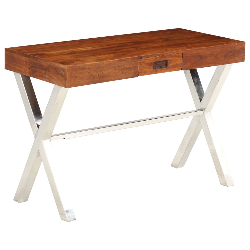 Desk Solid Acacia Wood Honey Finish 110X50X76 Cm