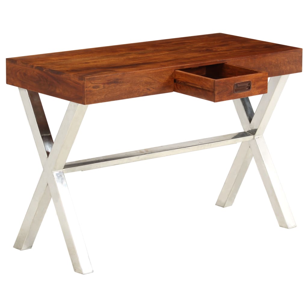 Desk Solid Acacia Wood Honey Finish 110X50X76 Cm