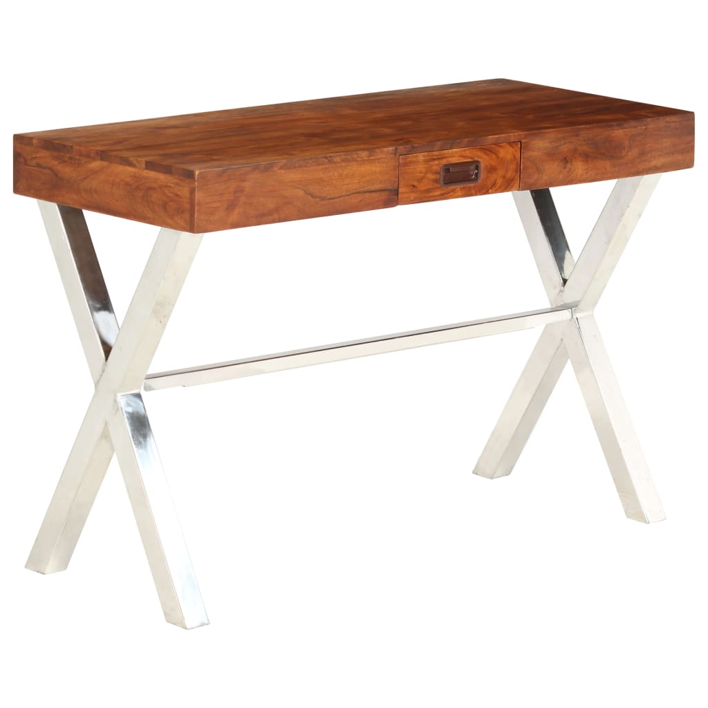 Desk Solid Acacia Wood Honey Finish 110X50X76 Cm