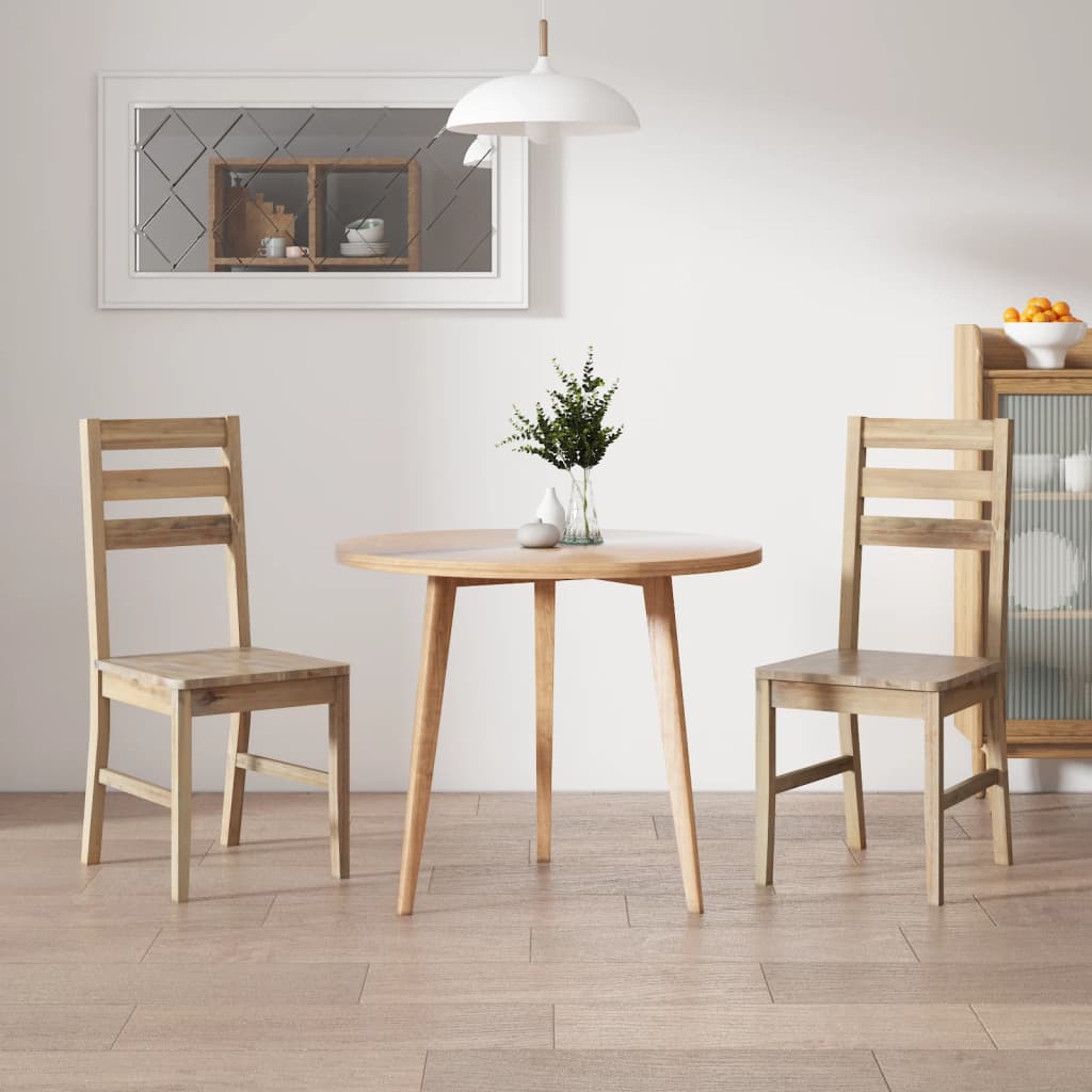 Dining Chairs 8 Pcs Solid Wood Acacia
