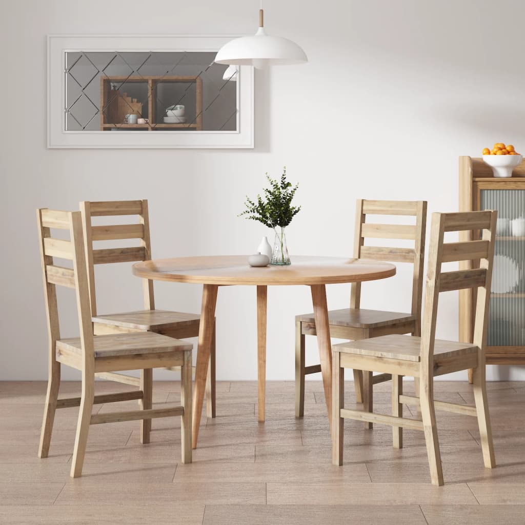 Dining Chairs 8 Pcs Solid Wood Acacia