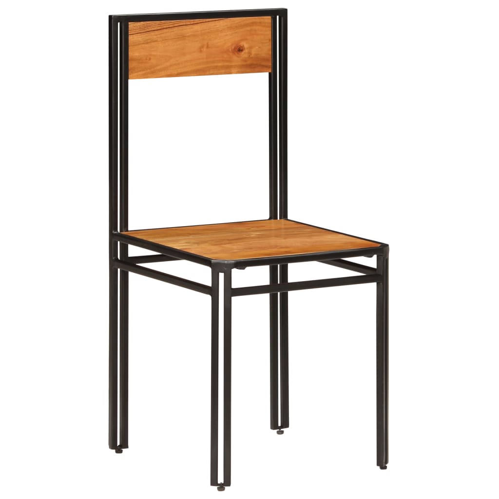 Dining Chairs 2 Pcs Solid Acacia Wood