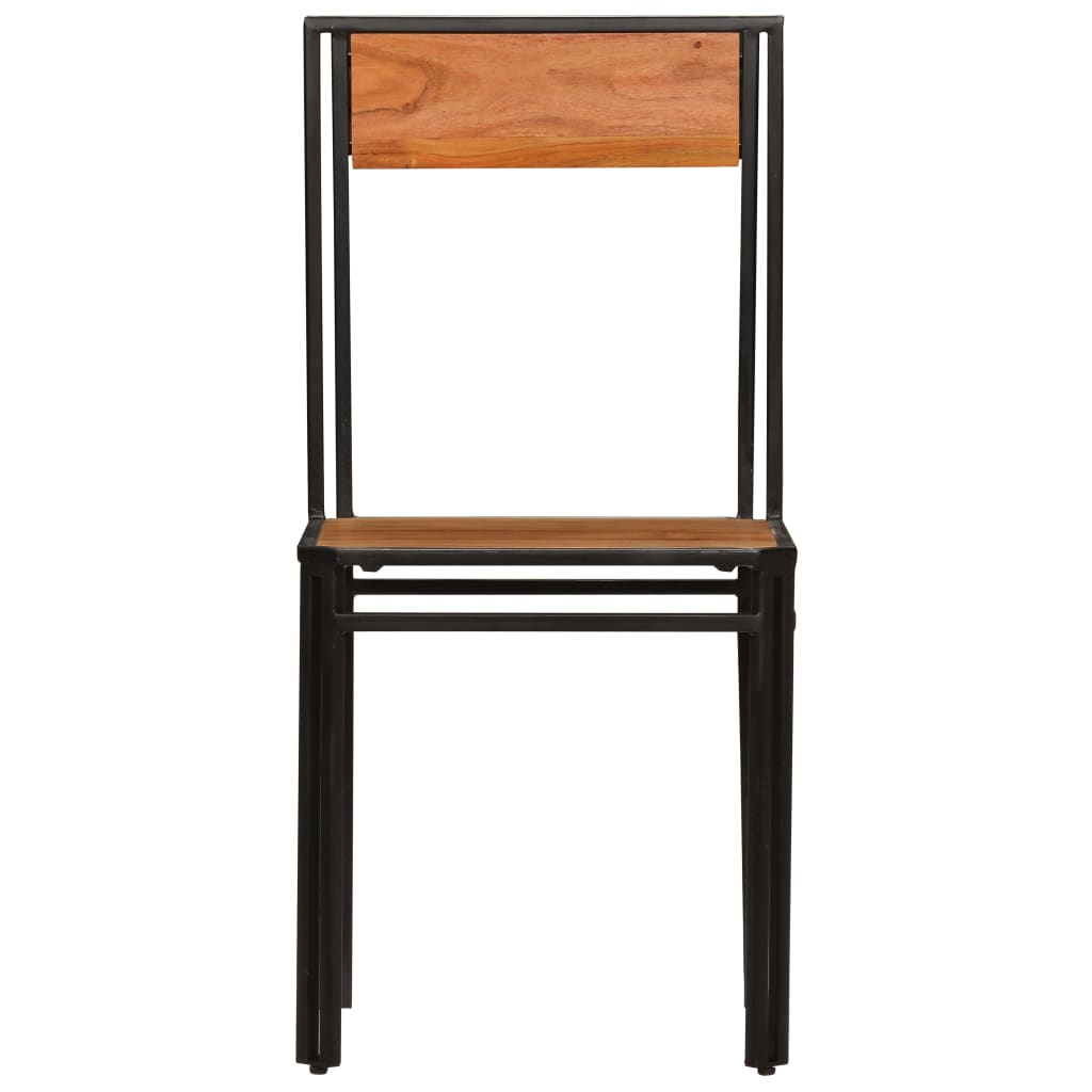Dining Chairs 2 Pcs Solid Acacia Wood