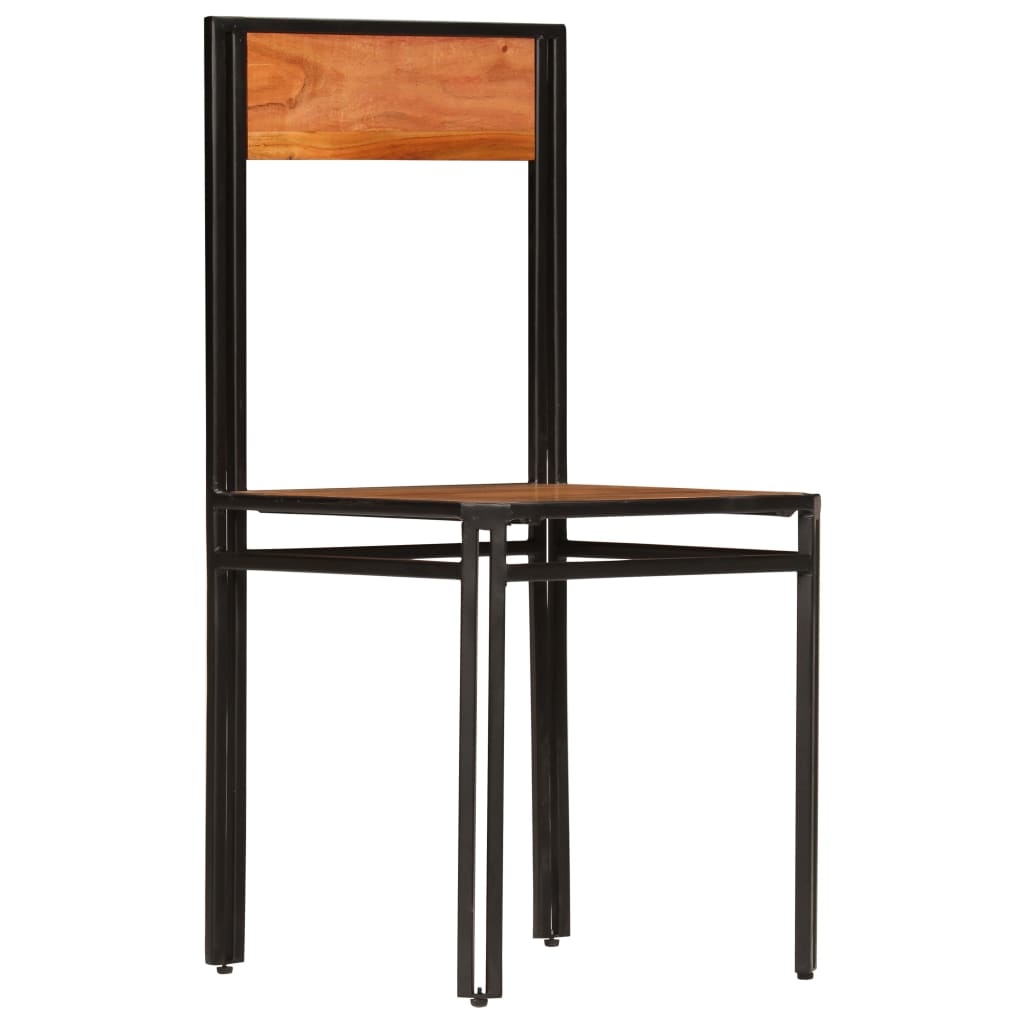 Dining Chairs 2 Pcs Solid Acacia Wood