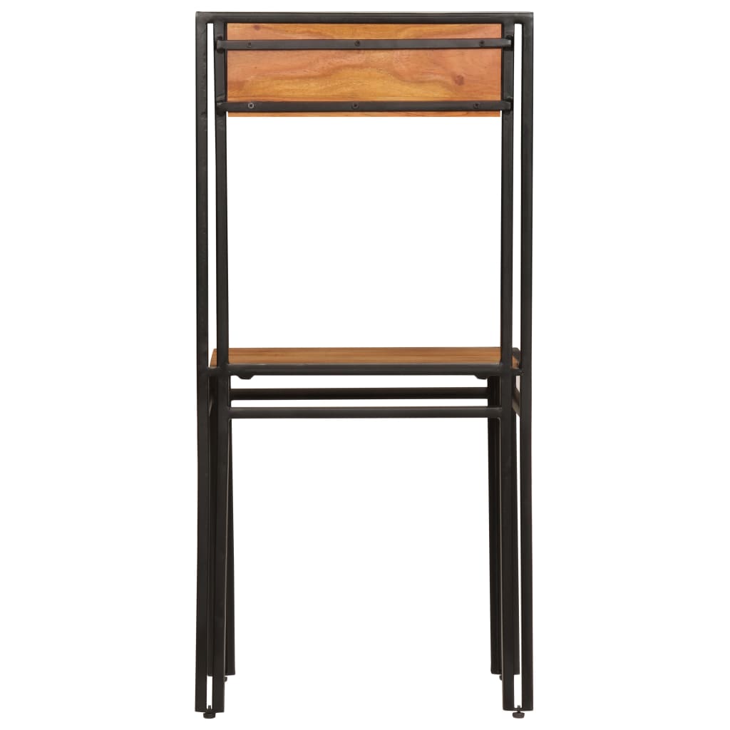Dining Chairs 2 Pcs Solid Acacia Wood