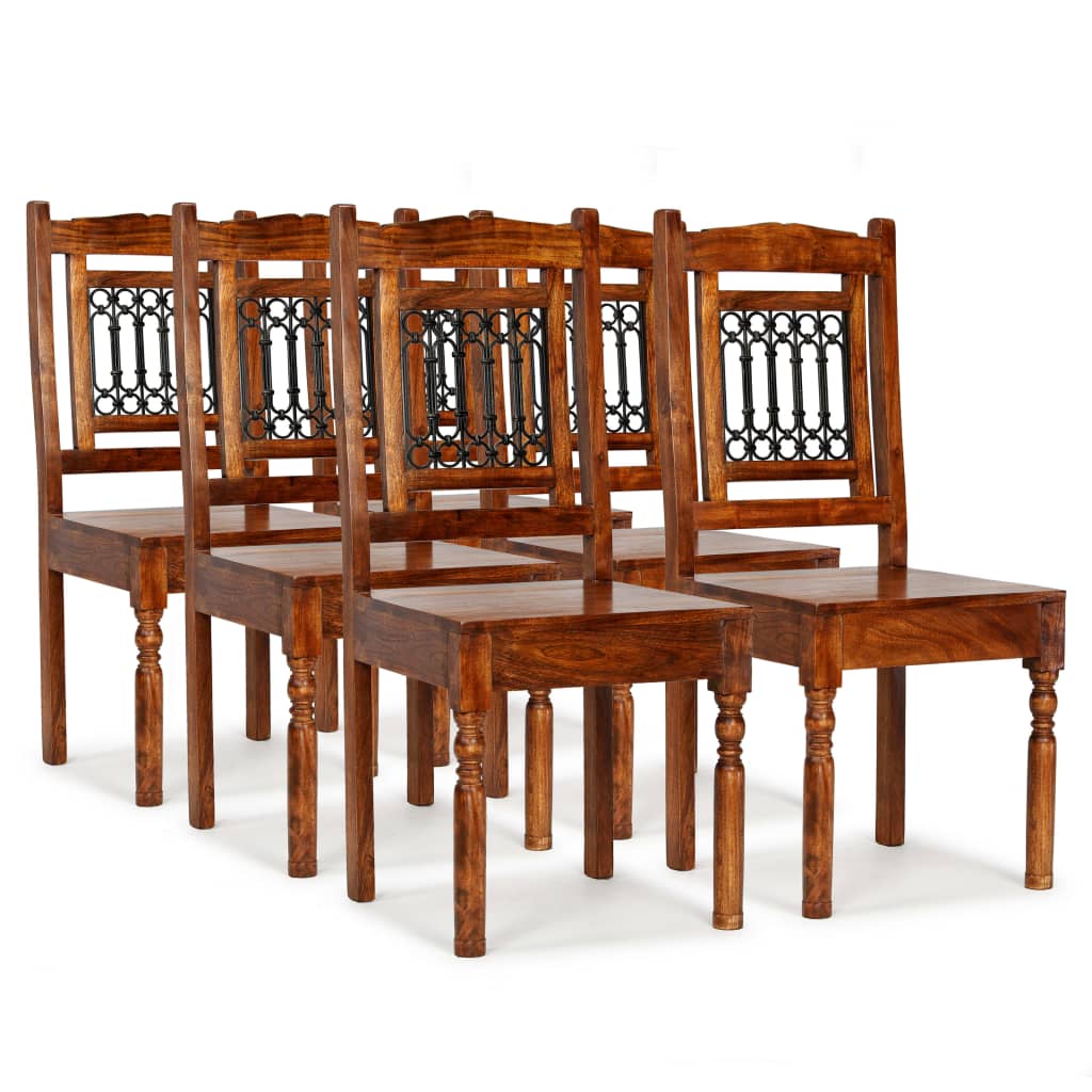 Dining Chairs 2 Pcs Solid Wood With Honey-Coloured Finish Classic