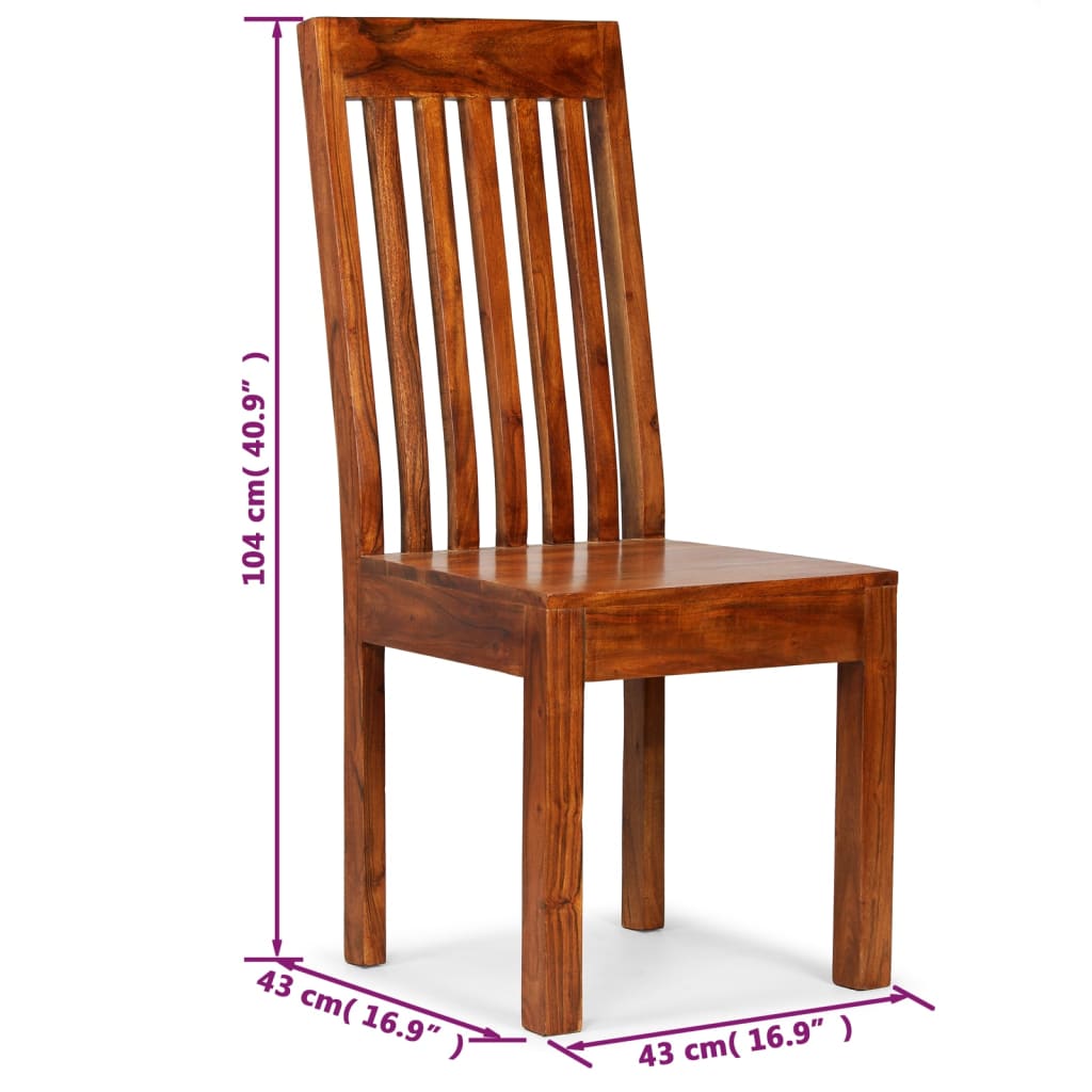 Dining Chairs 4 Pcs Solid Wood Modern