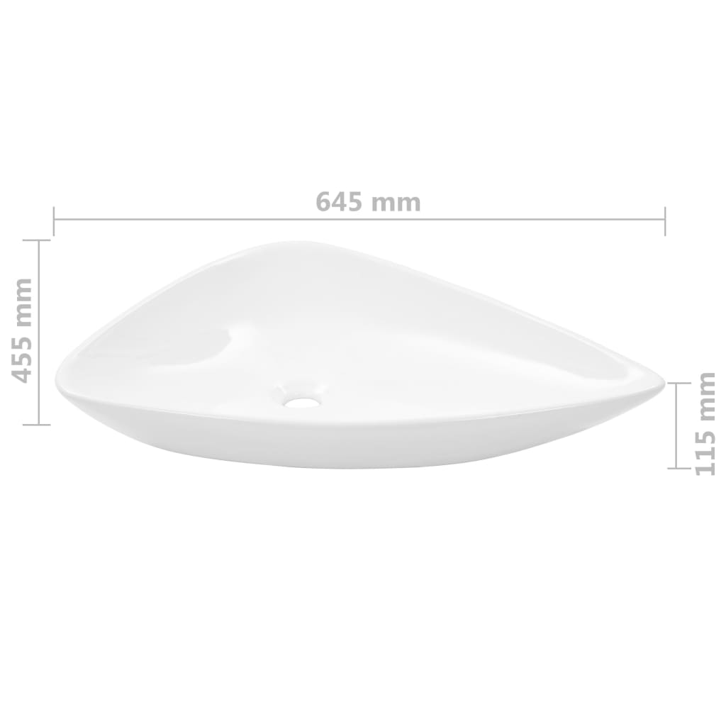 Basin Ceramic Triangle 645X455X115 Mm