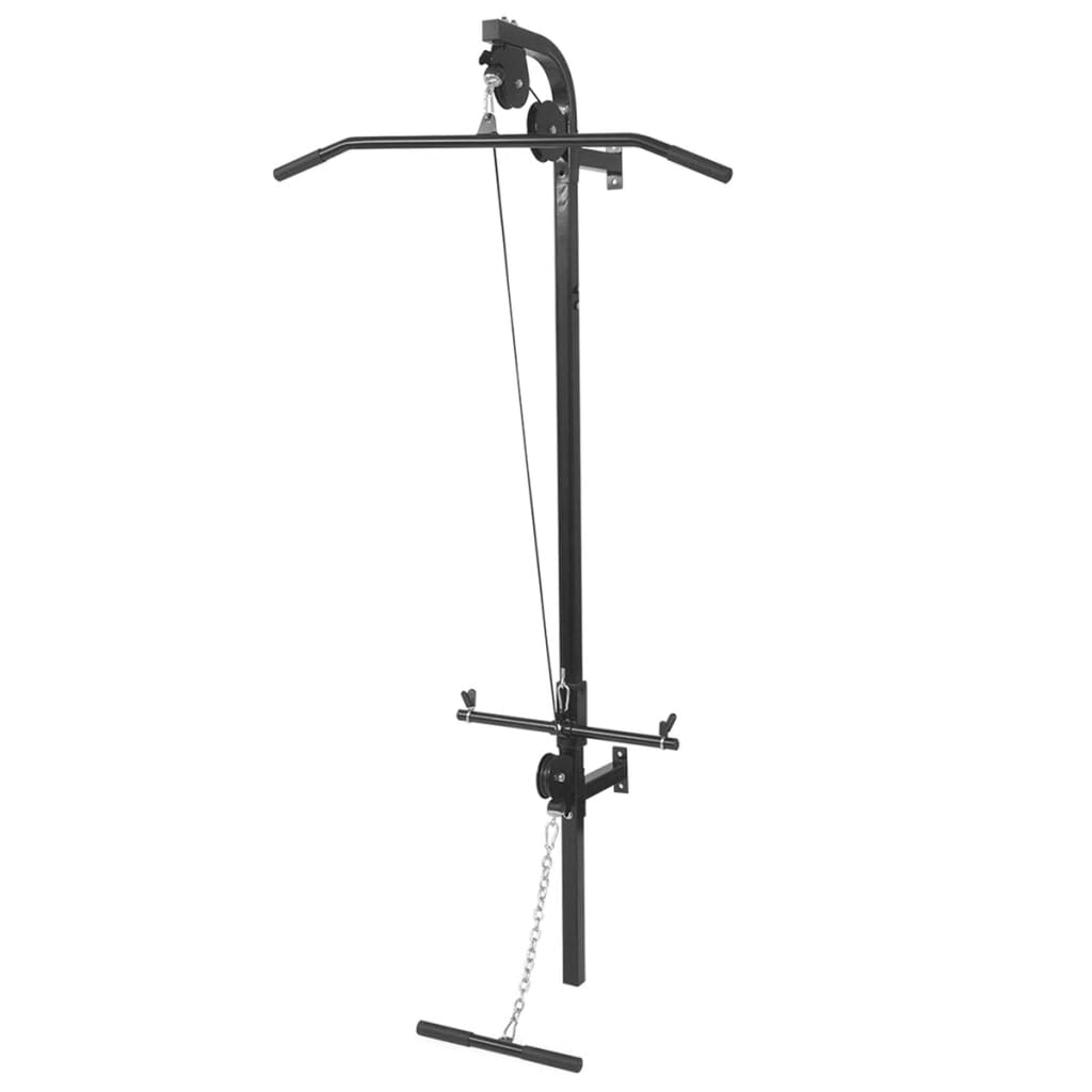 Wall-Mounted Power Tower With Barbell And Dumbbell Set