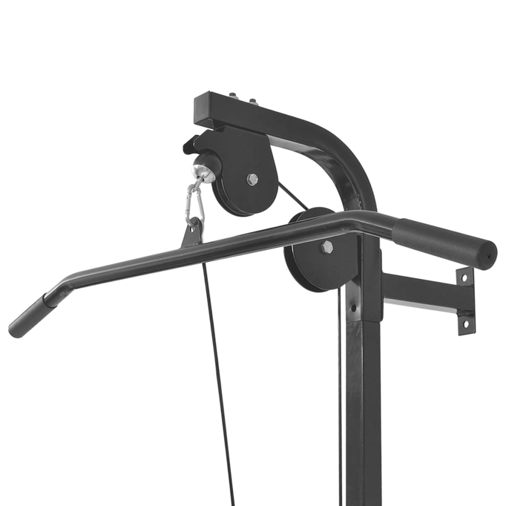 Wall-Mounted Power Tower With Barbell And Dumbbell Set