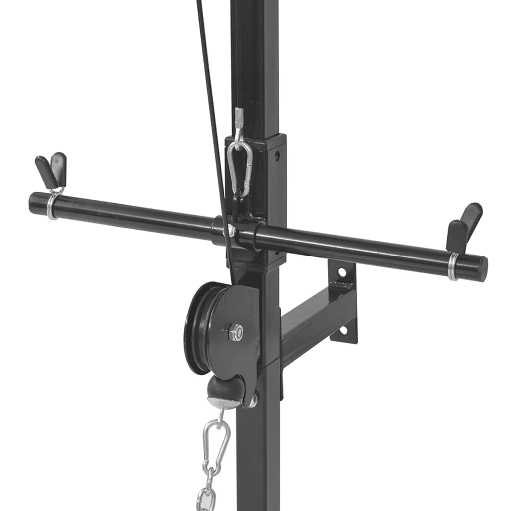 Wall-Mounted Power Tower With Barbell And Dumbbell Set