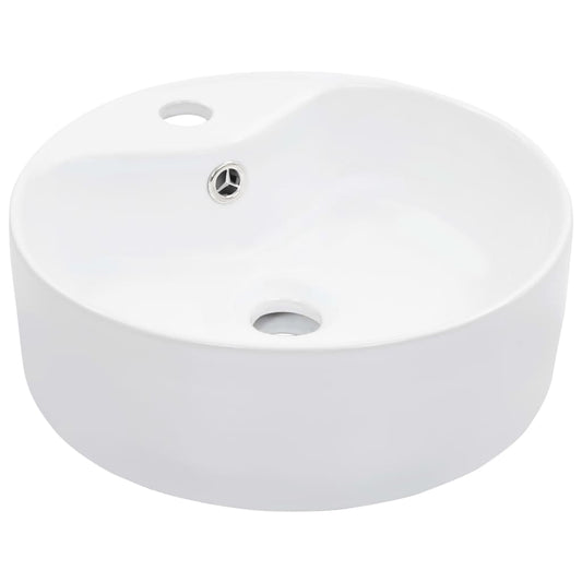 Wash Basin With Overflow 36X13 Cm Ceramic
