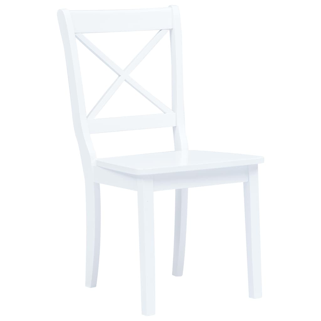 Dining Chairs 2 Pcs Solid Rubber Wood