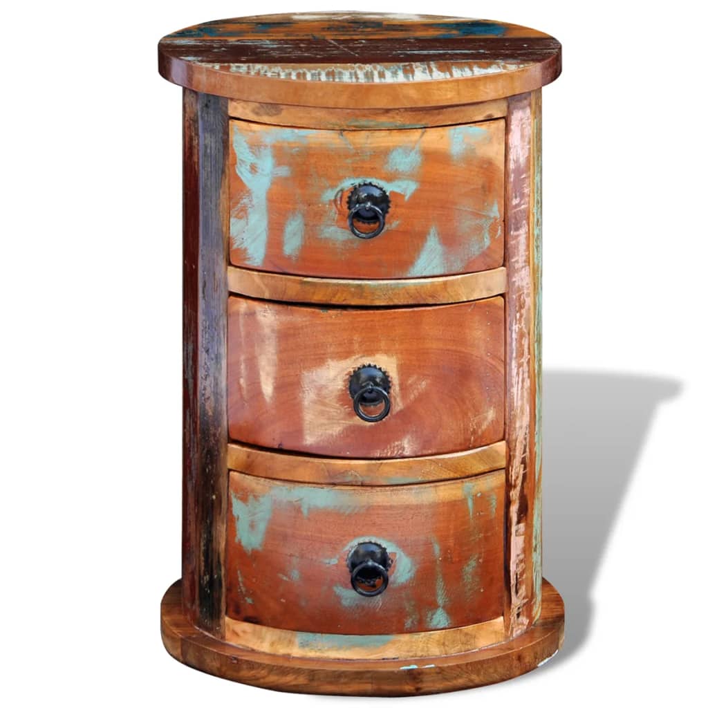 Reclaimed Cabinet With 3 Drawers Solid Wood