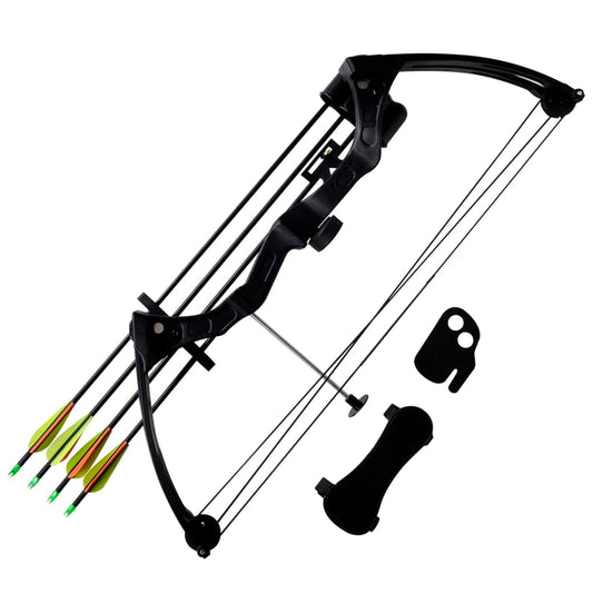 Youth Compound Bow With Accessories And Aluminium Arrows