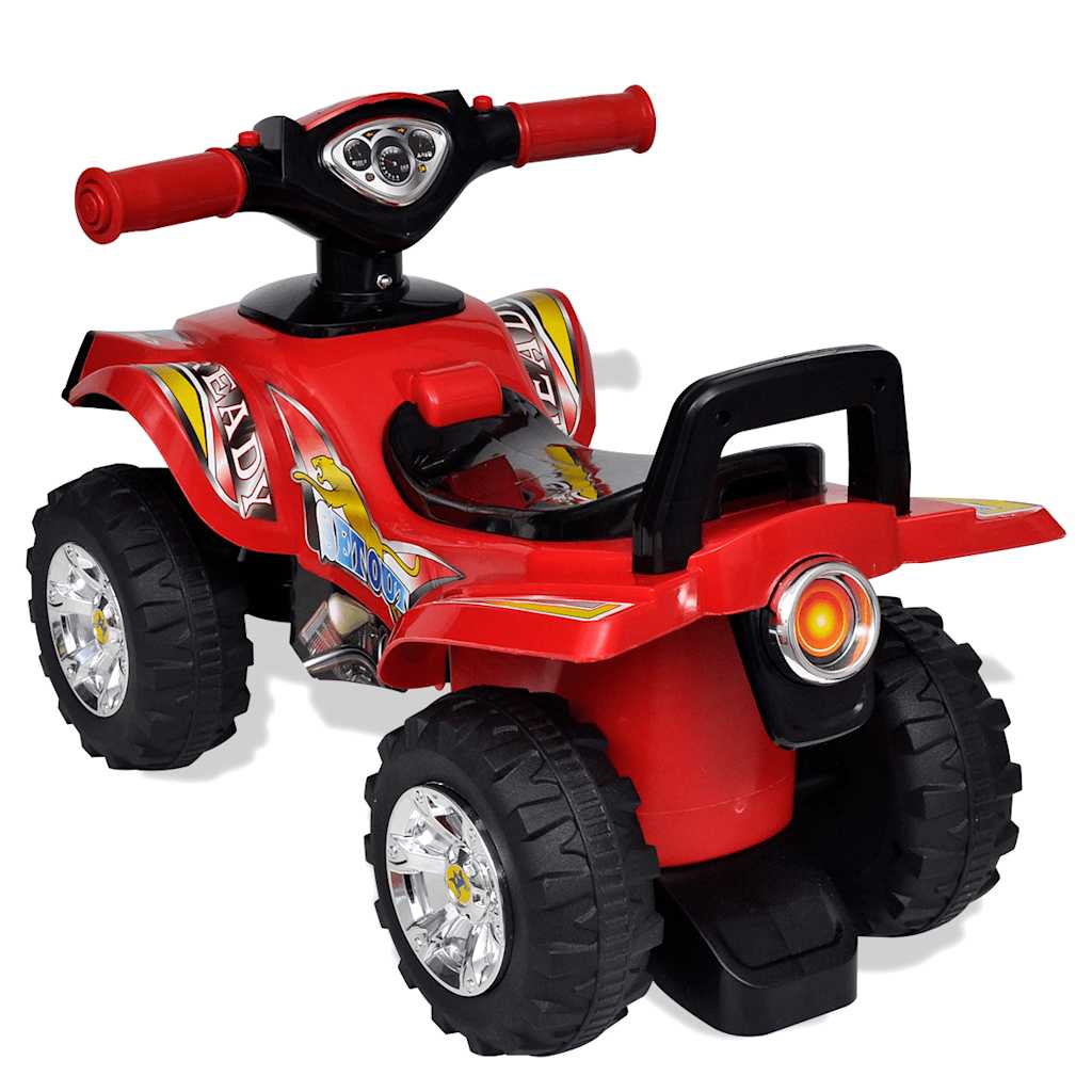 Red Children's Ride-On Quad With Sound And Light