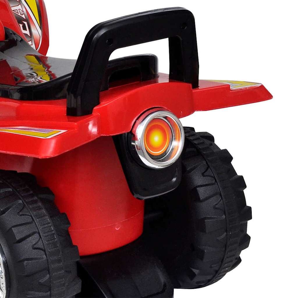 Red Children's Ride-On Quad With Sound And Light