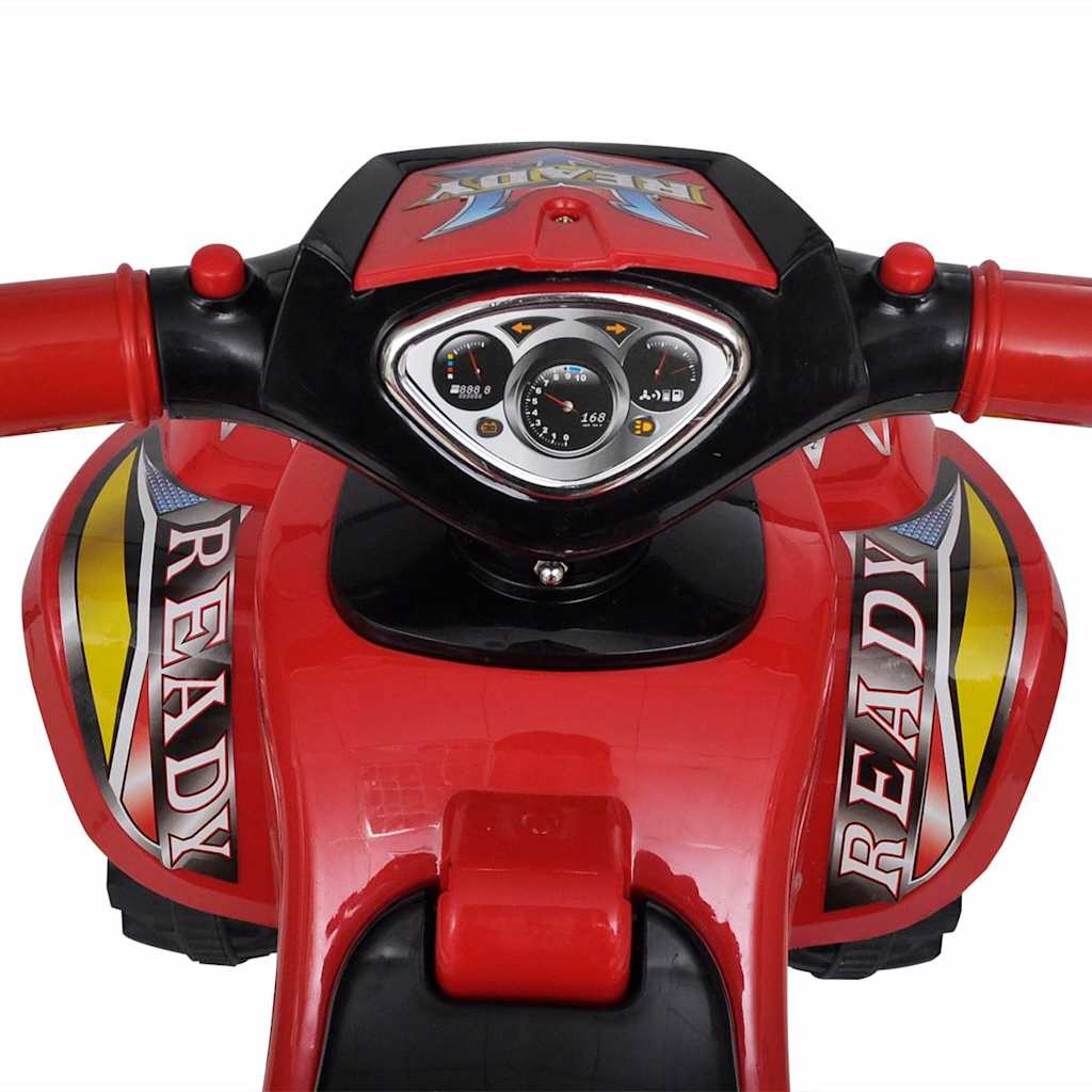 Red Children's Ride-On Quad With Sound And Light