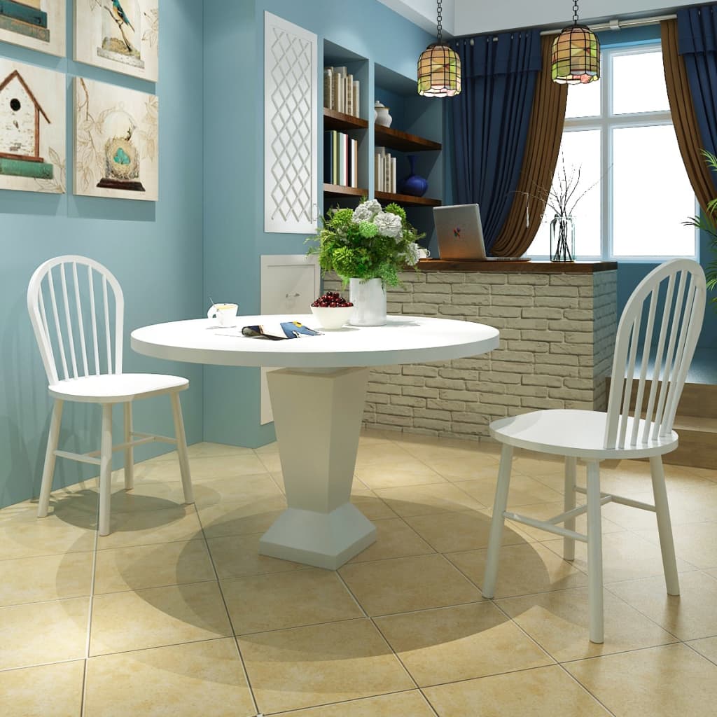 Dining Chairs 4 Pcs Solid Rubber Wood