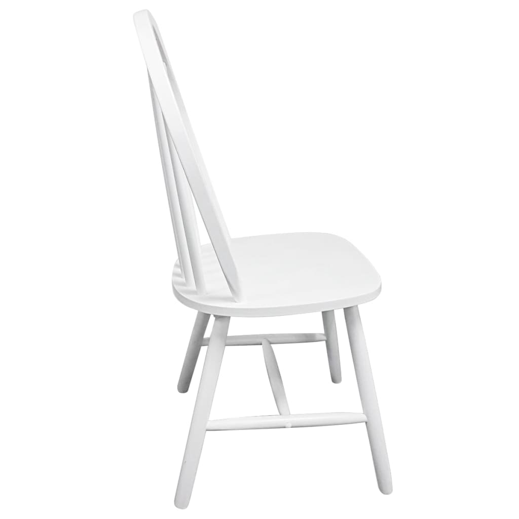 Dining Chairs 4 Pcs Solid Rubber Wood