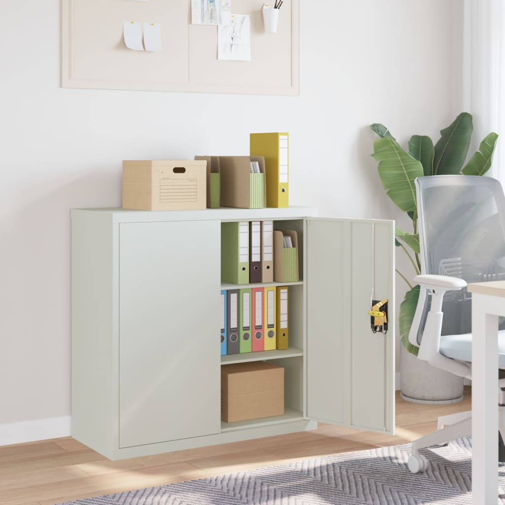 Office Cabinet 90X40X140Cm Steel Grey