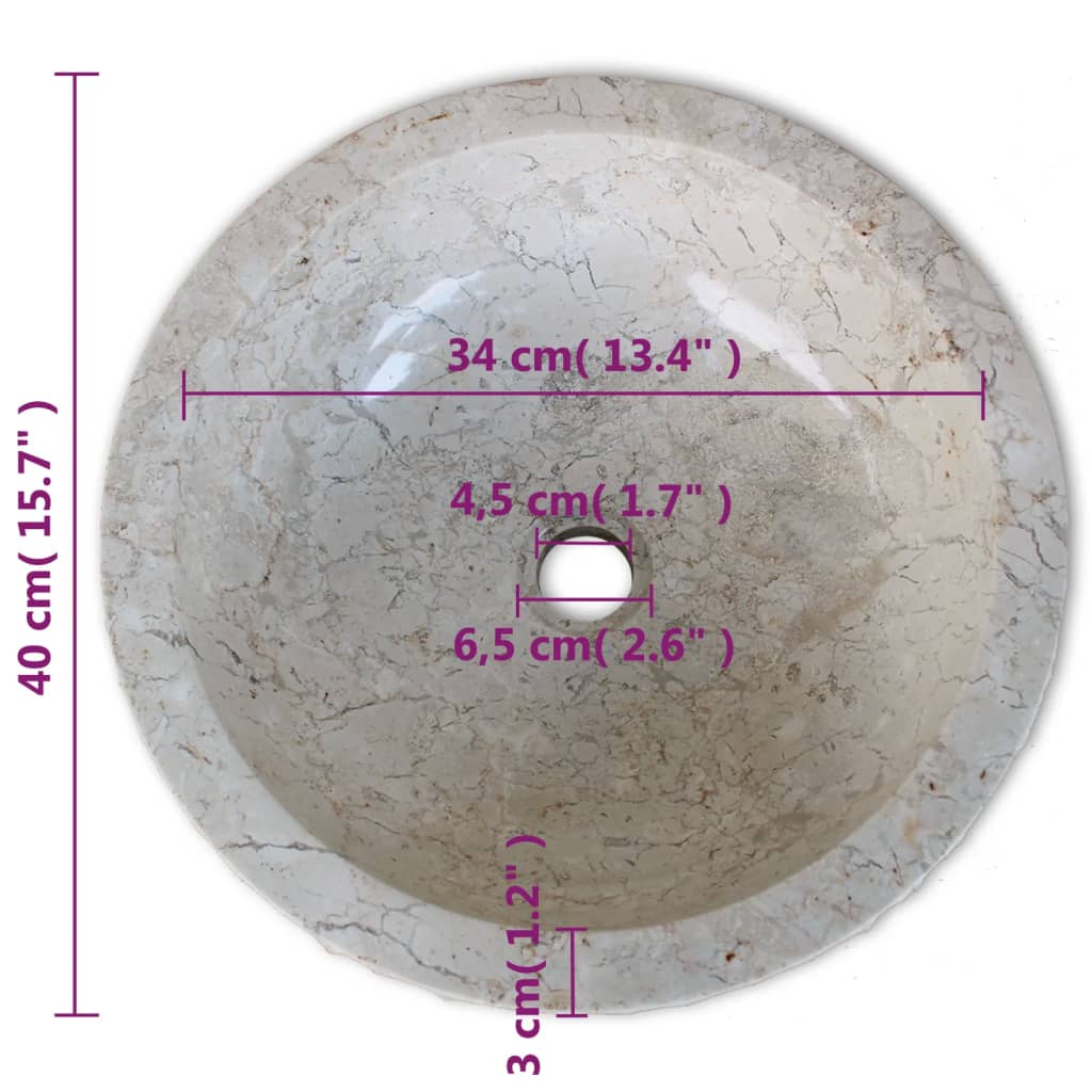 Basin Marble 40 Cm