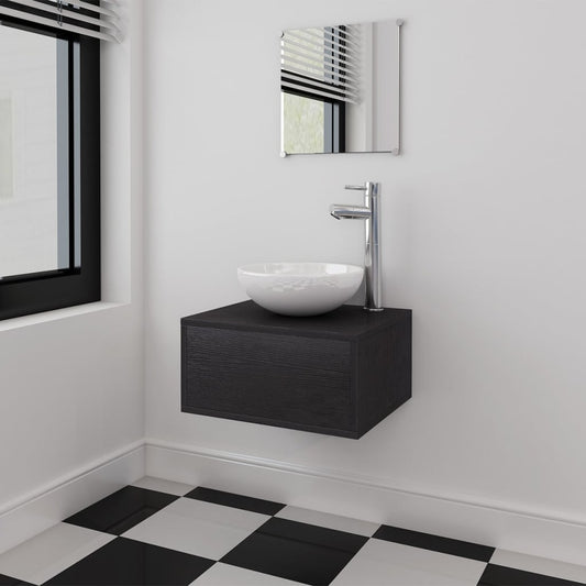 Three Piece Bathroom Furniture And Basin Set