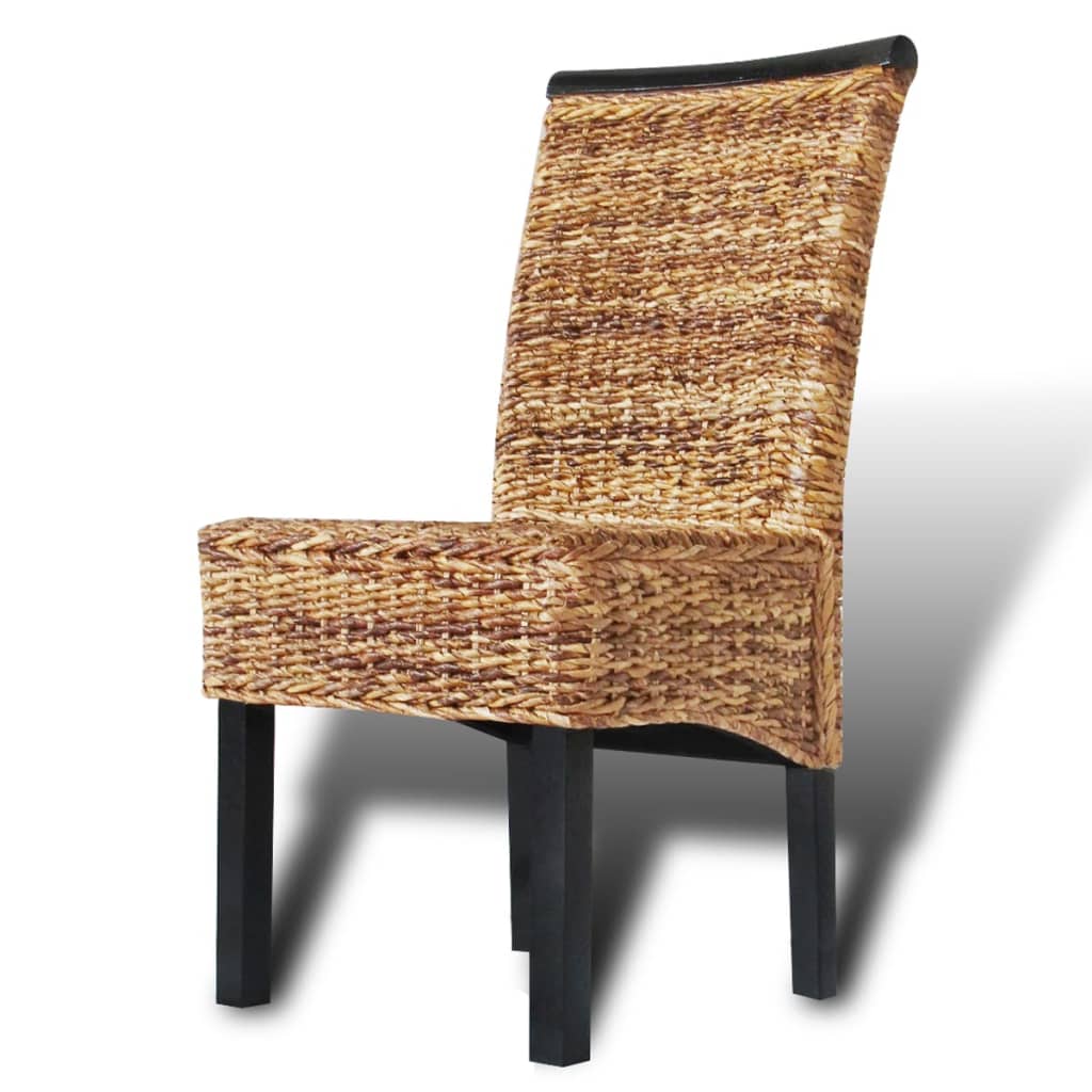 Dining Chairs 2 Pcs Abaca And Solid Mango Wood