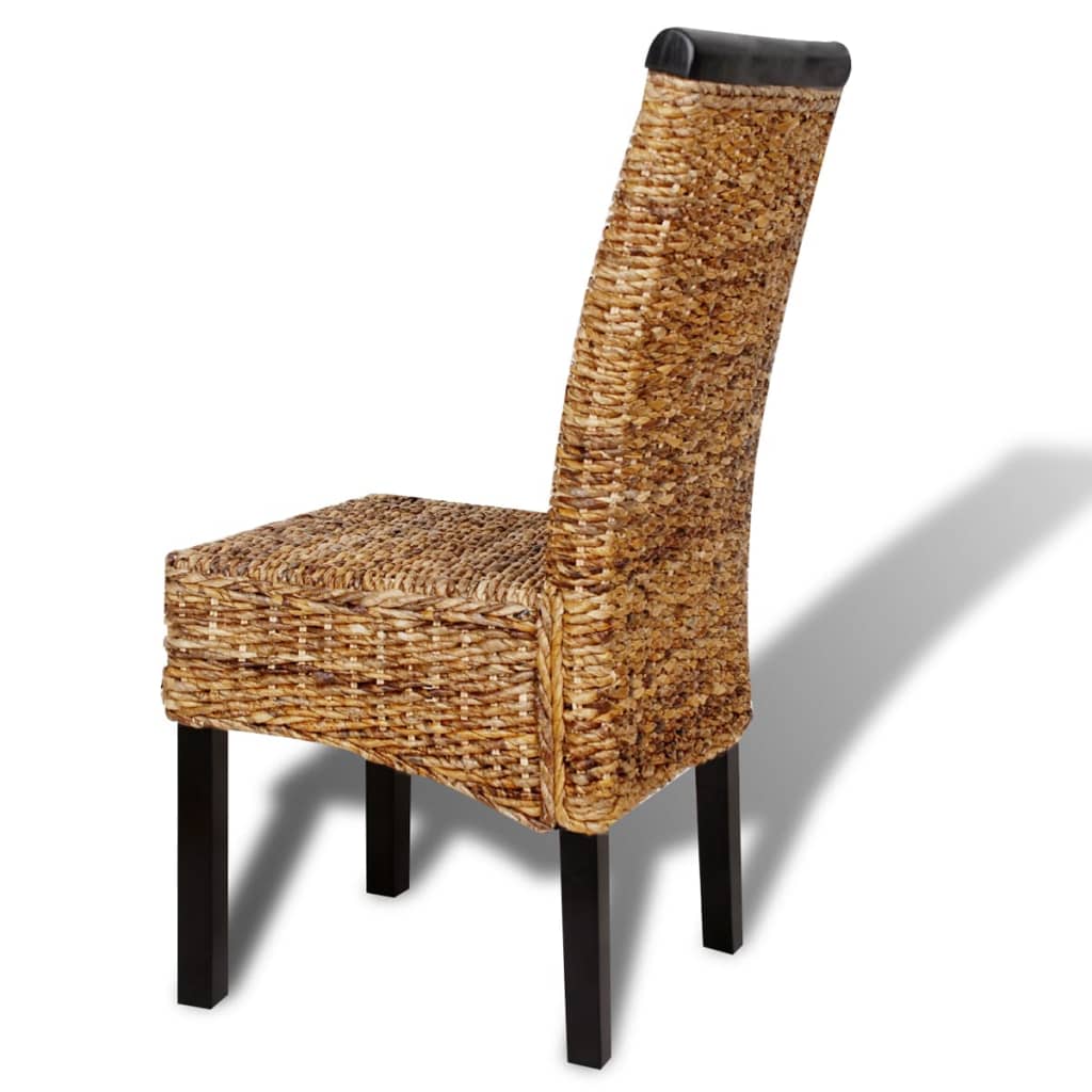 Dining Chairs 2 Pcs Abaca And Solid Mango Wood