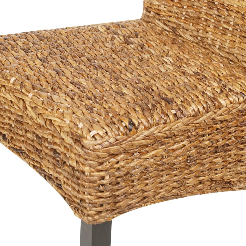 Dining Chairs 2 Pcs Abaca And Solid Mango Wood