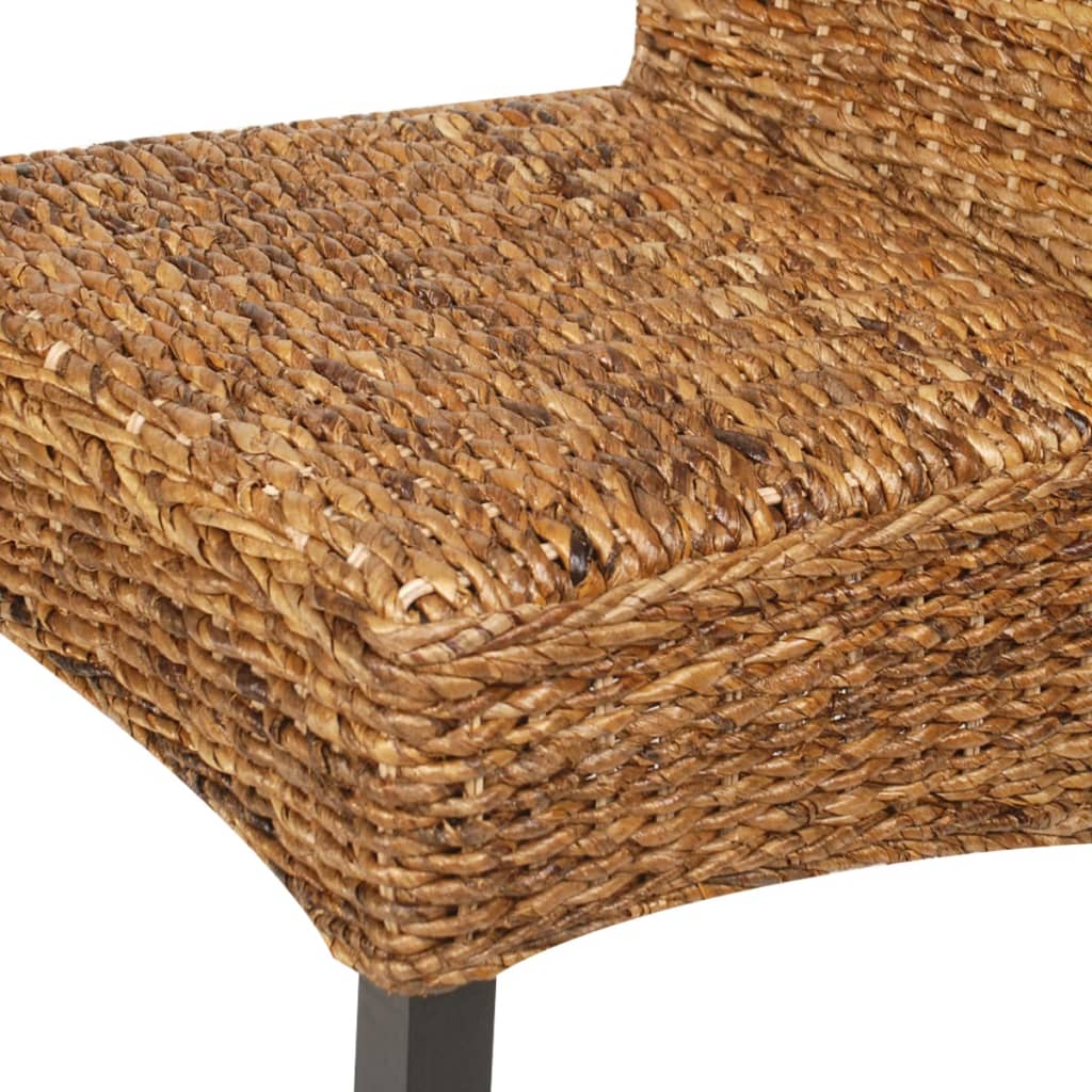 Dining Chairs 2 Pcs Abaca And Solid Mango Wood