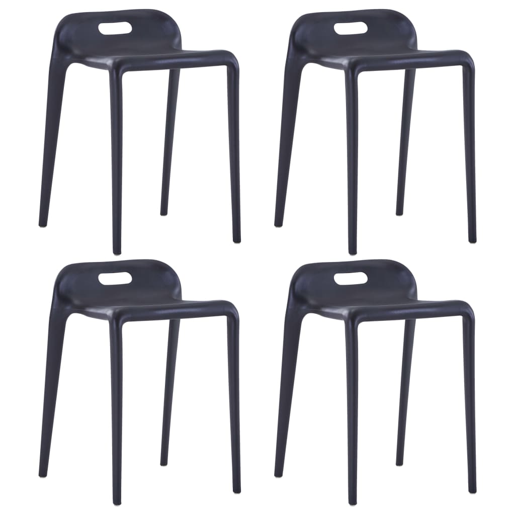 Stackable Stools 4 Pcs Plastic