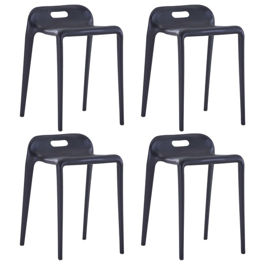 Stackable Stools 4 Pcs Plastic