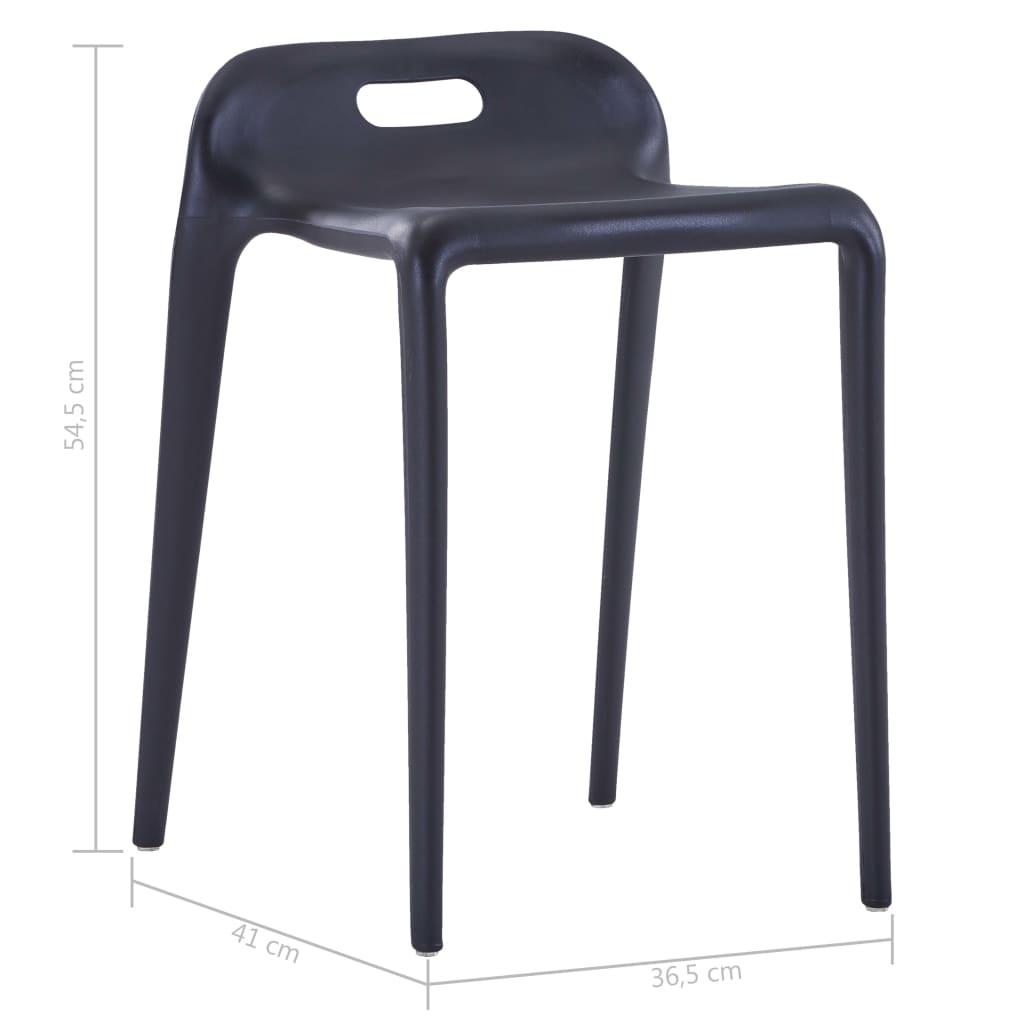 Stackable Stools 4 Pcs Plastic