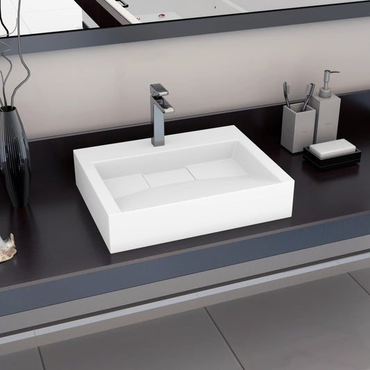 Wash Basin Mineral Cast/Marble Cast White