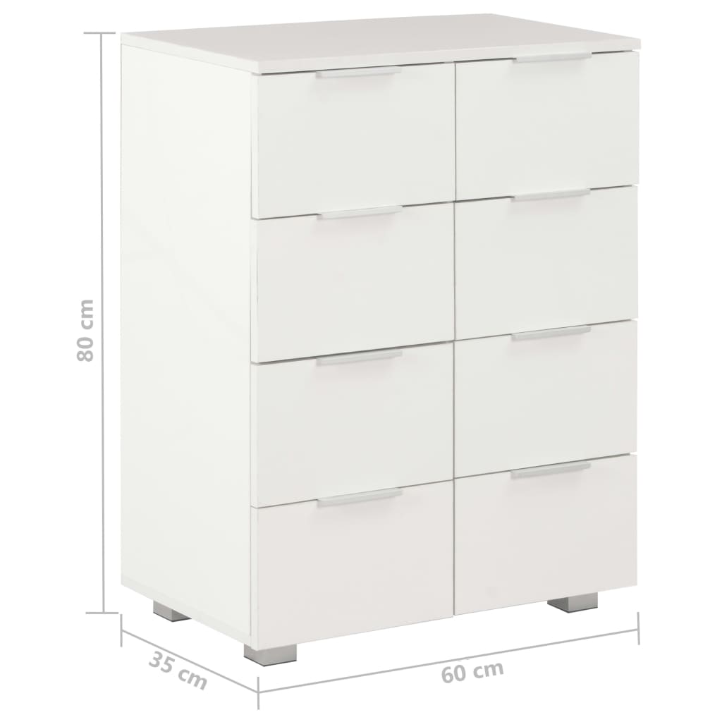 Sideboard High Gloss 60X35X80 Cm Engineered Wood