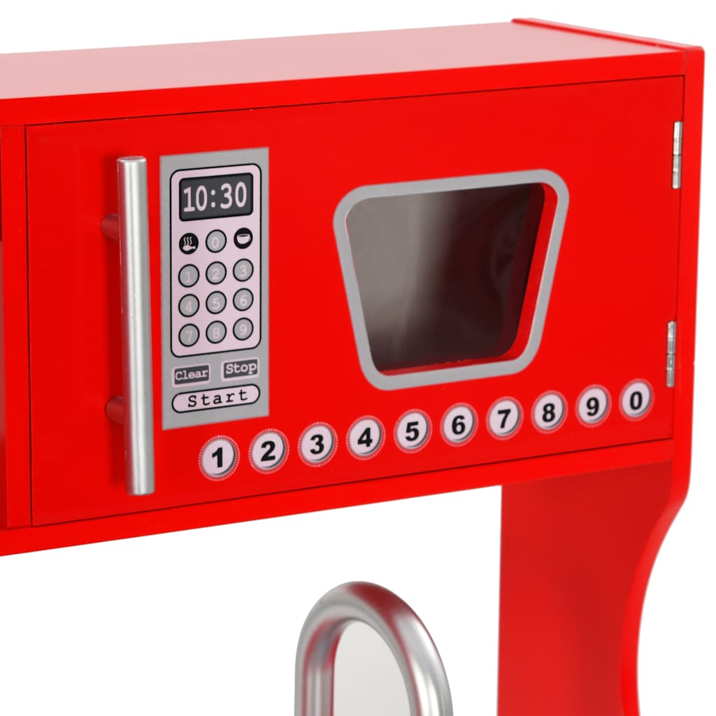 Kids' Play Kitchen Mdf 84X31X89 Cm Red