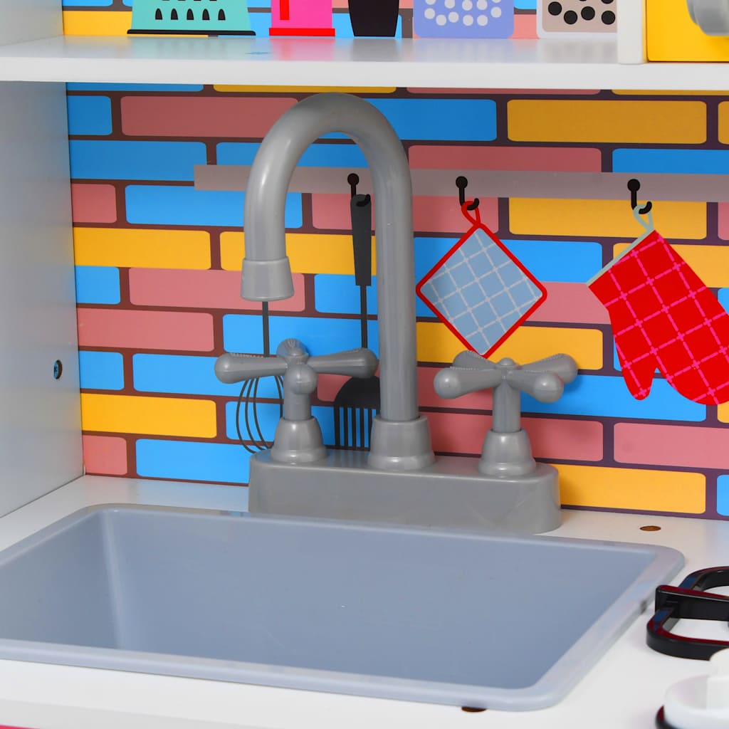 Kids' Play Kitchen Mdf 80X30X85 Cm Multicolour