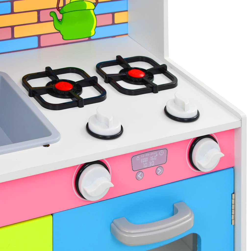 Kids' Play Kitchen Mdf 80X30X85 Cm Multicolour
